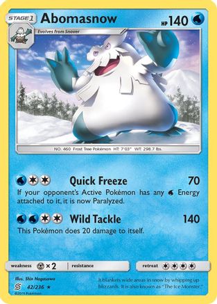 Abomasnow 42/236 - SM Unified Minds Reverse Holofoil