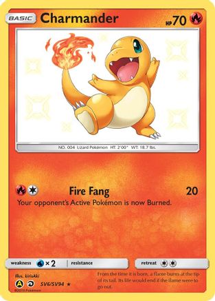 Charmander SV6/94 - Hidden Fates Shiny Vault Holofoil