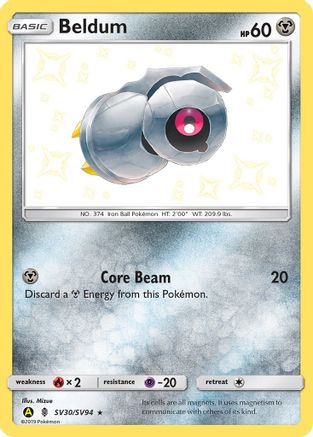 Beldum SV30/94 - Hidden Fates Shiny Vault Holofoil