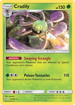 pokemon cosmic eclipse card value Cradily 11/236