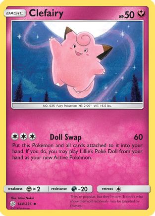 Clefairy 144/236 - SM Cosmic Eclipse Reverse Holofoil