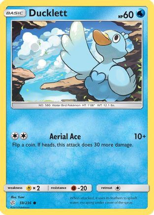 Ducklett 59/236 - SM Cosmic Eclipse Reverse Holofoil