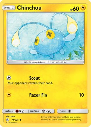 Chinchou 71/236 - SM Cosmic Eclipse Reverse Holofoil