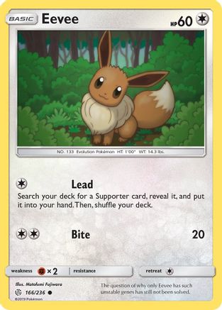 Eevee - 166/236 166/236 - SM Cosmic Eclipse Reverse Holofoil