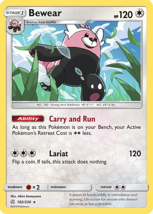 Bewear 182/236 - SM Cosmic Eclipse Reverse Holofoil