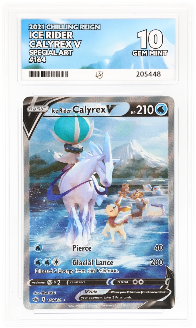 ACE 10 - Ice Rider Calyrex V - 164/198 - Special Art - 2021 Chilling Reign - Pokemon