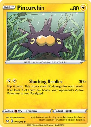 Pincurchin 77/202 - Sword & Shield
