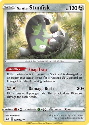 Galarian Stunfisk 132/202 - Sword & Shield Reverse Holofoil