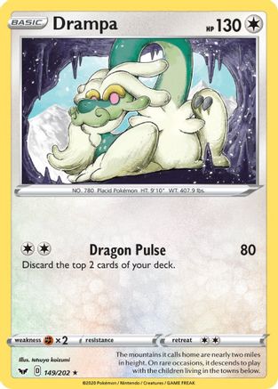 Drampa 149/202 - SWSH01 Sword & Shield Base Set Reverse Holofoil