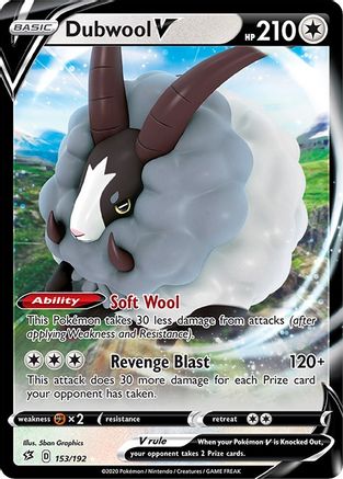 Dubwool V 153/192 - SWSH02 Rebel Clash Holofoil