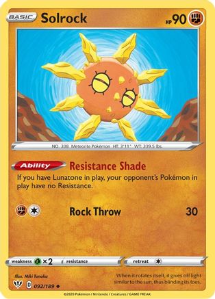 Solrock 92/189 - Darkness Ablaze