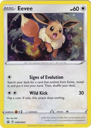 Eevee - SWSH042 SWSH042/307 - SWSH Sword & Shield Promo Cards Holofoil