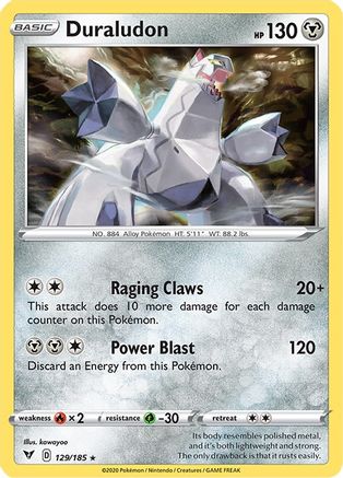 Duraludon 129/185 - SWSH04 Vivid Voltage Reverse Holofoil