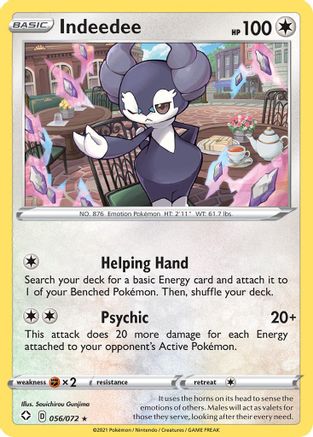 Indeedee 56/72 - Shining Fates Reverse Holofoil