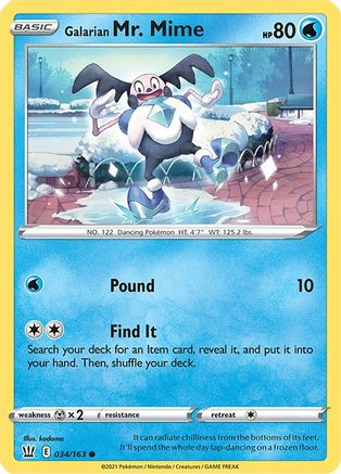 Galarian Mr. Mime 34/163 - Battle Styles Reverse Holofoil