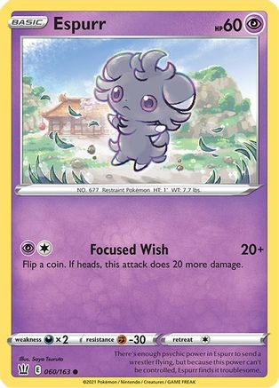 Espurr 60/163 - Battle Styles Reverse Holofoil