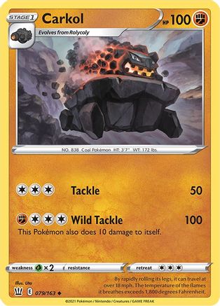 Carkol 79/163 - SWSH05 Battle Styles Reverse Holofoil