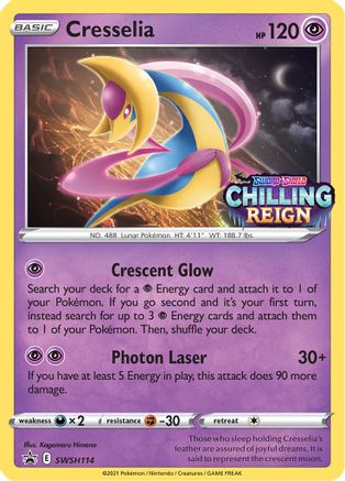 Cresselia - SWSH114 (Prerelease) SWSH114/307 - SWSH Sword & Shield Promo Cards Holofoil