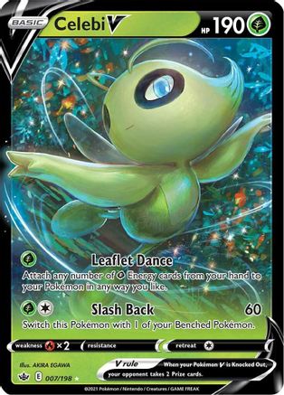 Celebi V 7/198 - SWSH06 Chilling Reign Holofoil