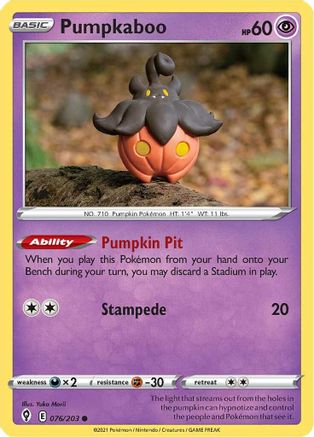 Pumpkaboo 76/203 - Evolving Skies Reverse Holofoil