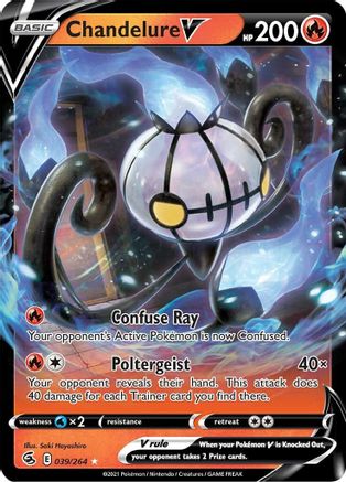 Chandelure V 39/264 - SWSH08 Fusion Strike Holofoil