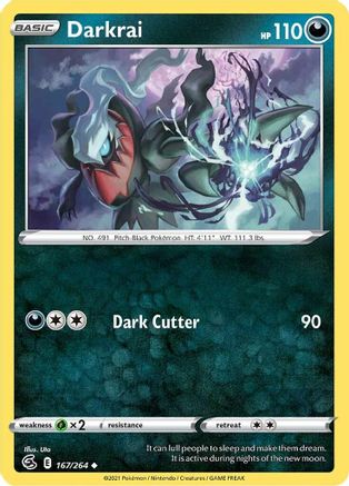 Darkrai 167/264 - SWSH08 Fusion Strike Reverse Holofoil