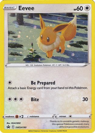 Eevee - SWSH190 SWSH190/307 - SWSH Sword & Shield Promo Cards Holofoil
