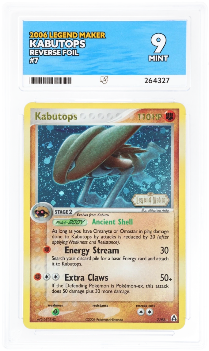 Kabutops Reverse Foil 7/92 - Ace 9 - Legend Maker