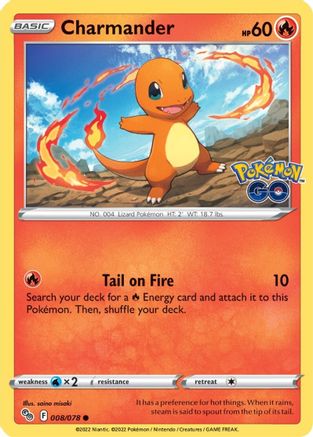 Charmander 8/78 - Pokemon GO Reverse Holofoil