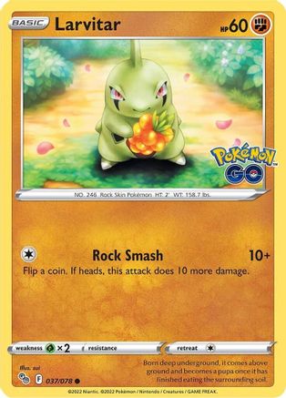 Larvitar 37/78 - Pokmon GO Reverse Holofoil