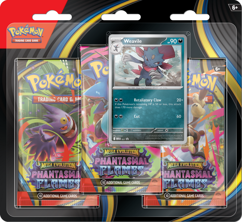 3 Pack Blister (Weavile) - Phantasmal Flames