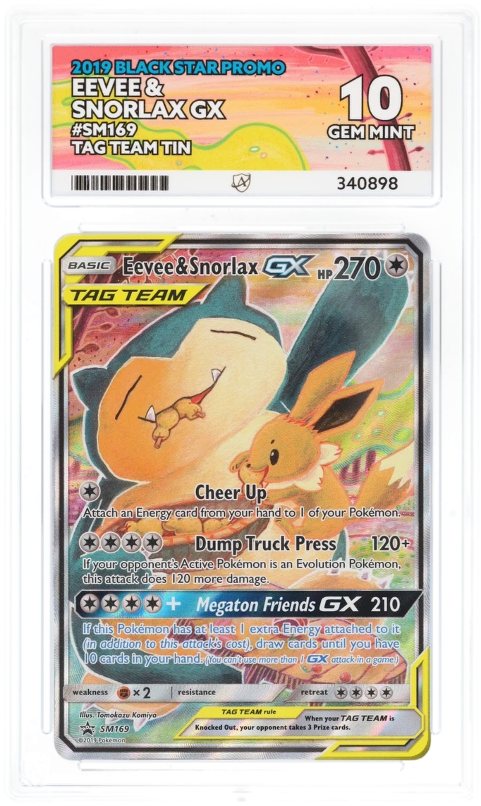 ACE 10 - Eevee & Snorlax GX - SM169 - 2019 Black Star Promo - Pokemon