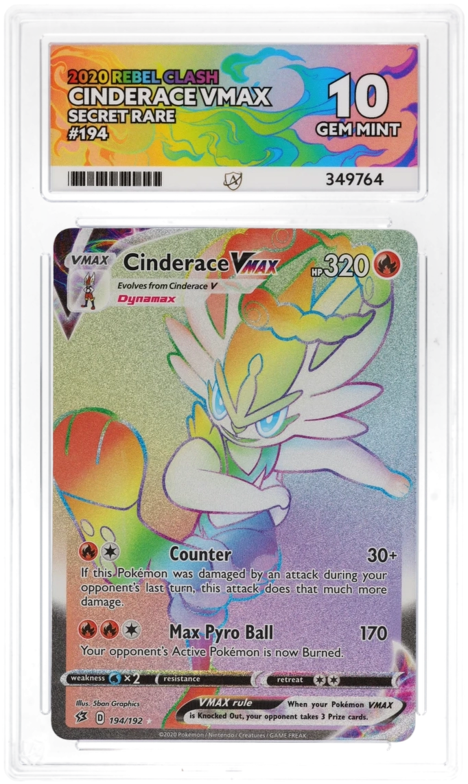 ACE 10 - Cinderace VMAX - 194/192 - Rebel Clash - Pokemon