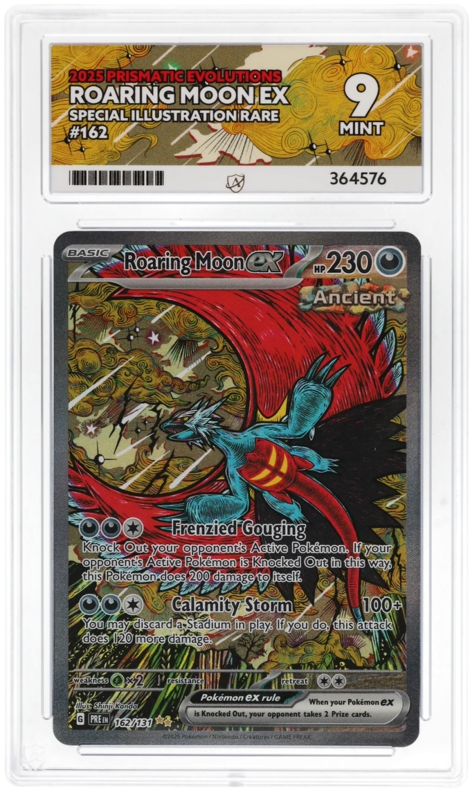 Roaring Moon EX SIR 162/131 - Ace 9 - Prismatic Evolutions PokeRand Roaring Moon EX SIR 162/131 - Ace 9 - Prismatic Evolutions PokeRand