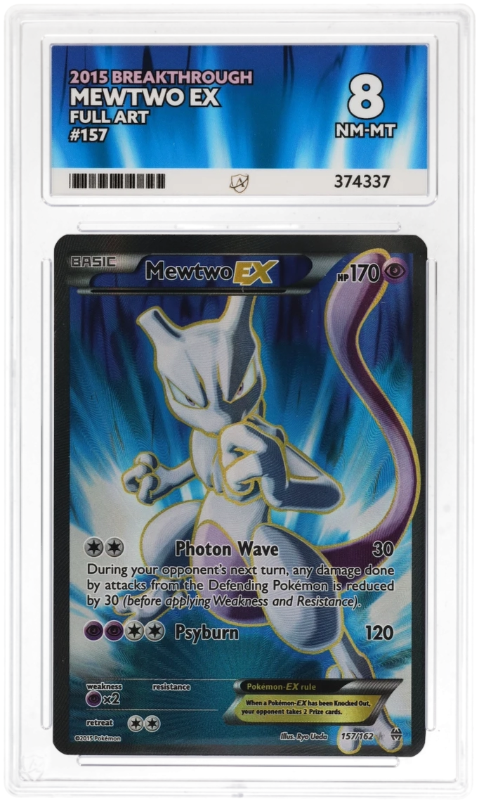 horizontal pokemon cards Mewtwo EX Full Art 157/162 - Ace 8