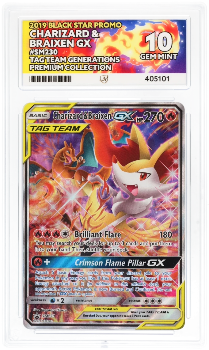 Charizard & Braixen GX SM230 - Ace 10 - Black Star Promo