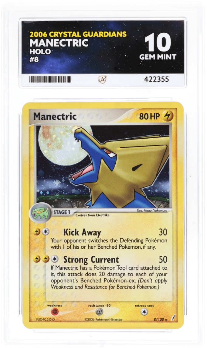 Manectric Holo 8/100 - Ace 10 - 2006 Crystal Guardians