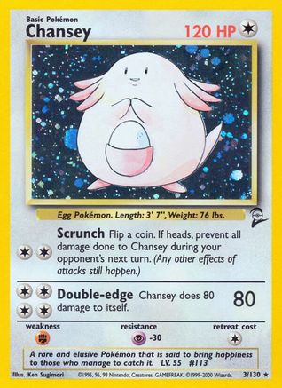 Chansey 3/130 - Base Set 2 Holofoil