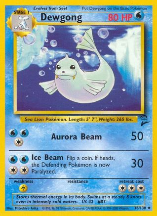 Dewgong 36/130 - Base Set 2