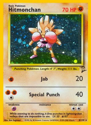 Hitmonchan 8/130 - Base Set 2 Holofoil