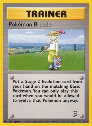 Pokémon Breeder 105/130 - Base Set 2