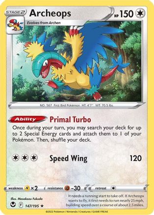 Archeops 147/195 - SWSH12 Silver Tempest Holofoil