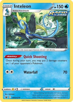 Inteleon SWSH279/307 - SWSH Black Star Promos Holofoil