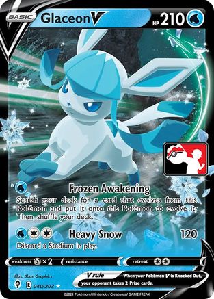Glaceon V 40 - Prize Pack Series Cards Holofoil