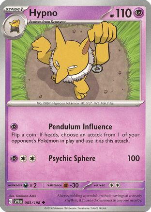 Hypno 83 - SV01 Scarlet & Violet Base Set Reverse Holofoil