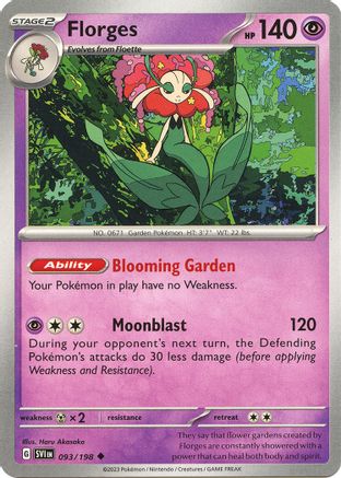 Florges 93 - SV01 Scarlet & Violet Base Set Reverse Holofoil