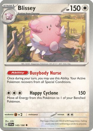 Blissey 145 - SV01 Scarlet & Violet Base Set Reverse Holofoil