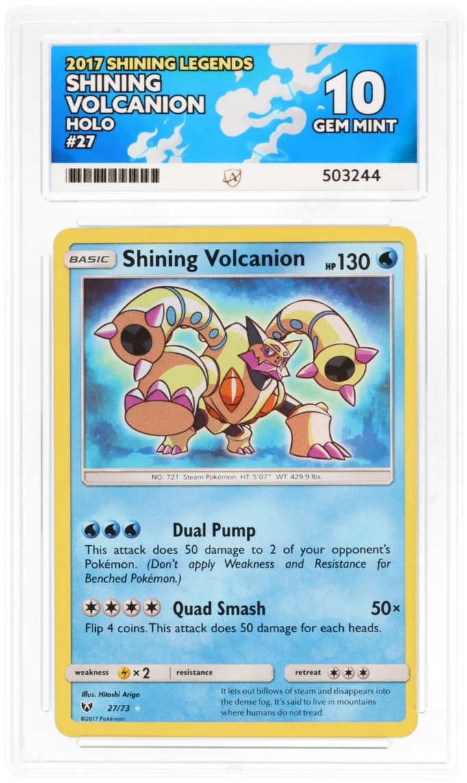 Shining Volcanion Holo - Ace 10 - Shining Legends