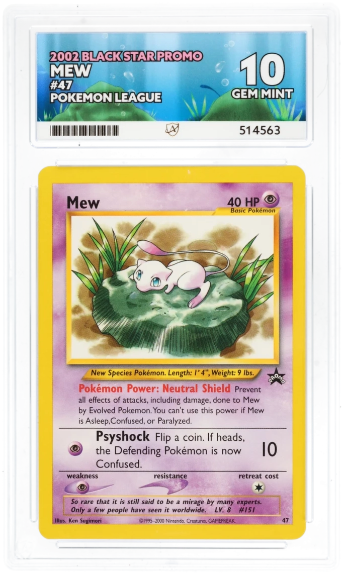 mew holographic promo card SM215 | Black Star | Holo Rare This power turns off if Mew is Asleep 2023 Pokemon Svp En-sv Black