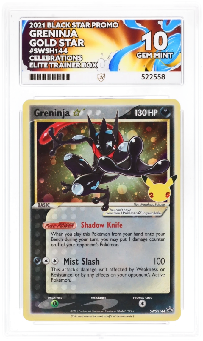 Greninja Gold Star SWSH144 - Ace 10 - Celebrations ETB Promo PokeRand Greninja Gold Star SWSH144 - Ace 10 - Celebrations ETB Promo PokeRand